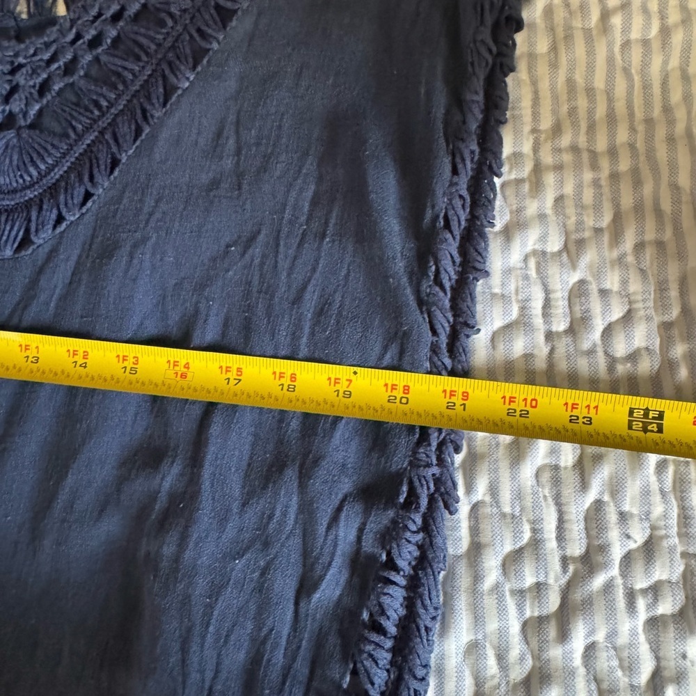 Navy Blue Crochet Trim swim cover - Picture 3 of 4